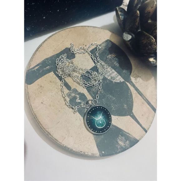 TAURUS GLOW IN THE DARK ZODIAC STAR SIGN HOROSCOPE NECKLACE - Picture 2 of 15